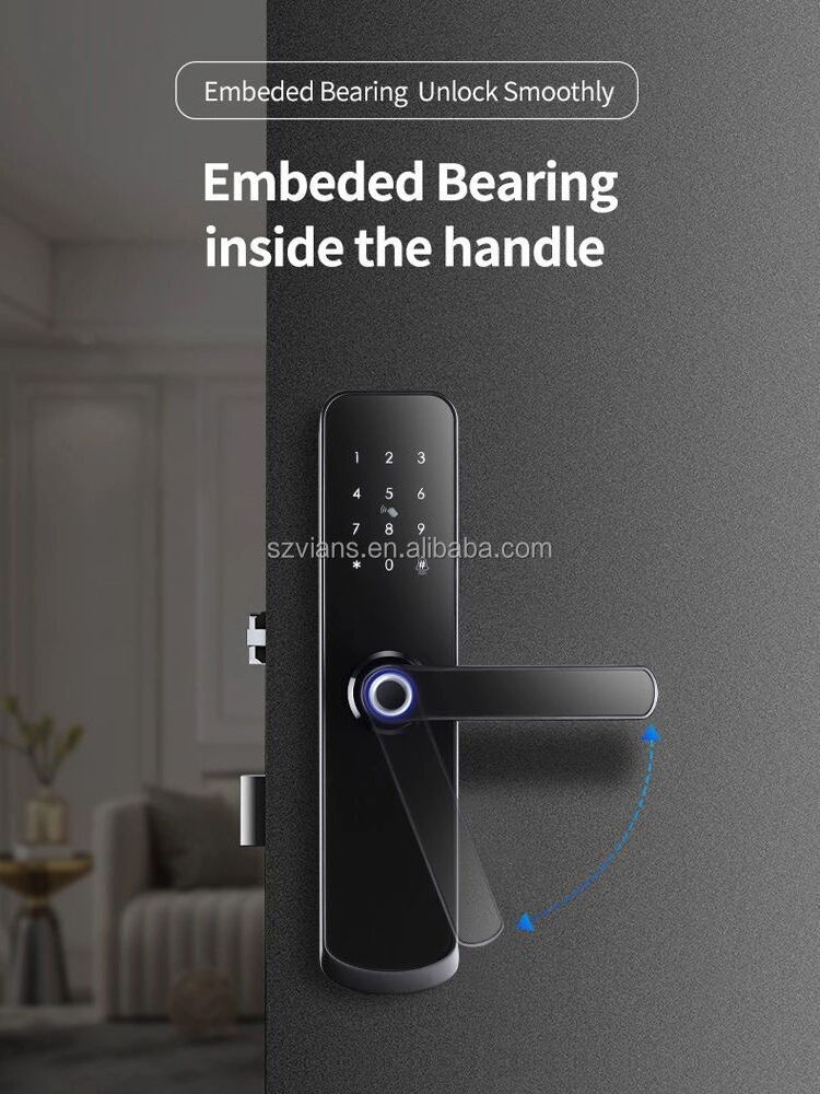 VIANS Remote Control Proximity Card Fingerprint Smart Digital Door Lock