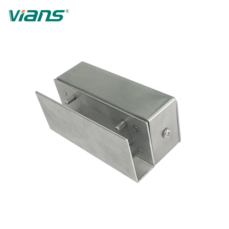 VIANS Aluminum Frame less glass door Small Bracket glass gate door Electric Bolt Lock bracket