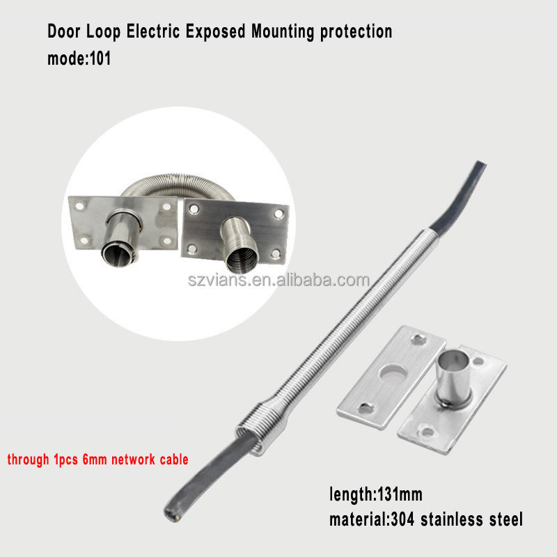 Exposed Mounted Cable Stainless Steel with Zinc Alloy Ends for Access Control Wire Cable Protection Hidden Armored Door Loop