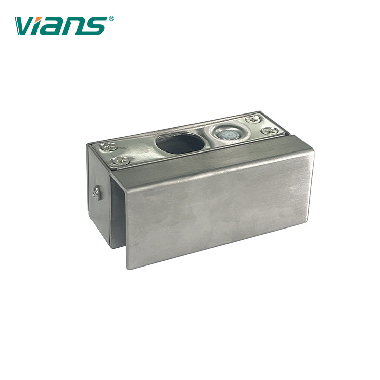 VIANS Aluminum Frame less glass door Small Bracket glass gate door Electric Bolt Lock bracket