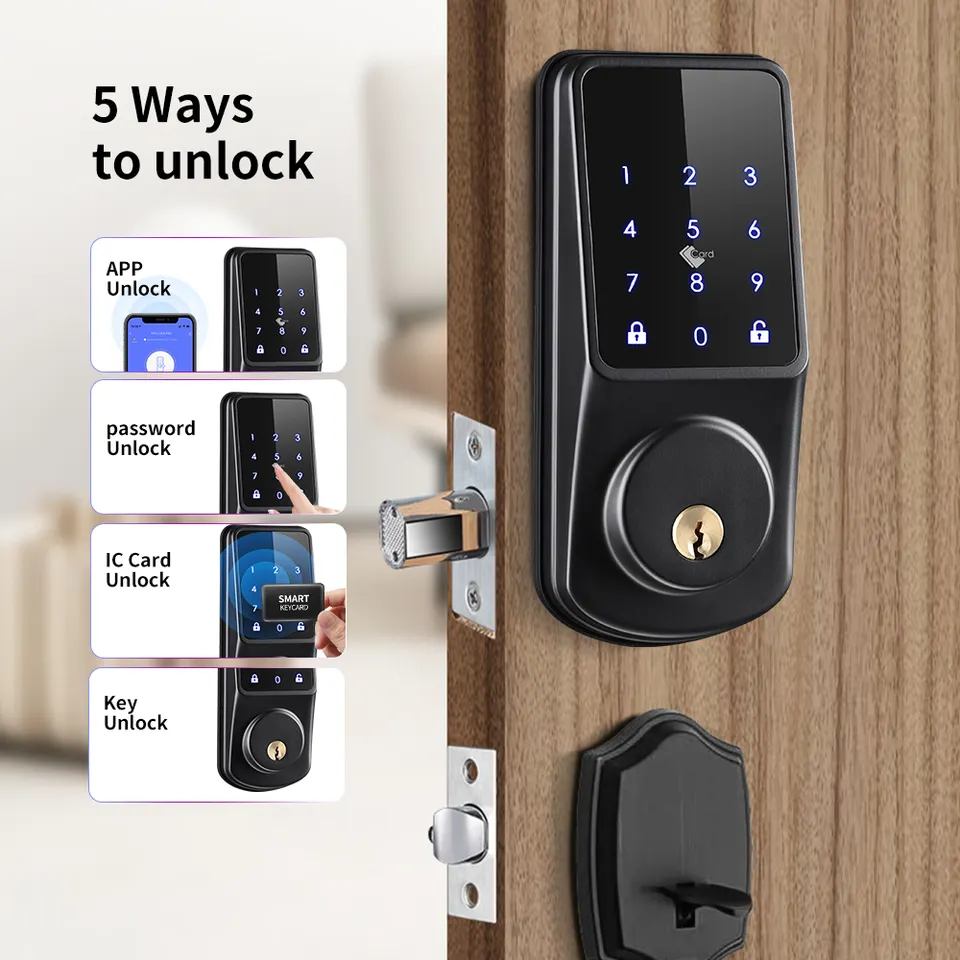 Tuya TTLock Smart Deadbolt Door Lock Remote Control Door Lock Digital Password Lock