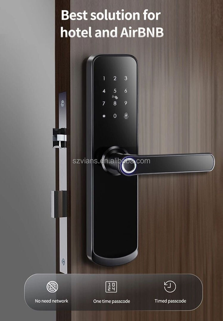 VIANS Remote Control Proximity Card Fingerprint Smart Digital Door Lock