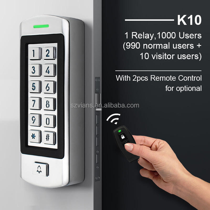 VIANS IP66 Access Control Doorbell Support Remote Control Open Door Reader Waterproof Keypad