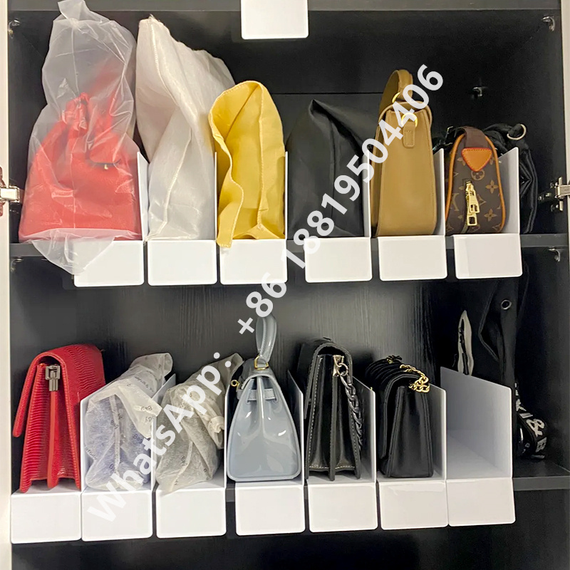 PVC Shelf Dividers for Closets, Clear Closet Shelf Divider for Wooden Shelving, Shelf Organizer for Clothing and Purse