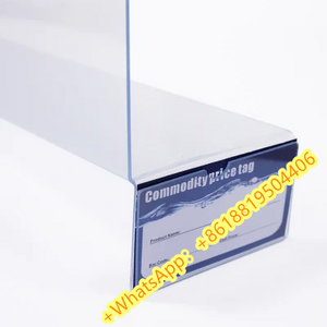 Supermarket Retail Plastic PVC Label Tag Adhesive Price Holder white label holder for Shelves