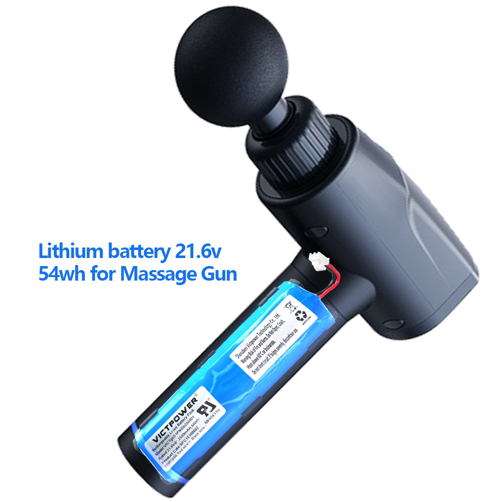 Victpower custom battery pack 21.6V 2500mAh 54Wh rechargeable lithium battery for gun massage