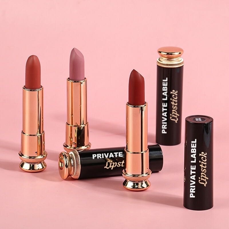 Free Sample Vegan 12 Colors Lip Stick High Pigment Private Label Waterproof Long Lasting Nude Matte Lipstick