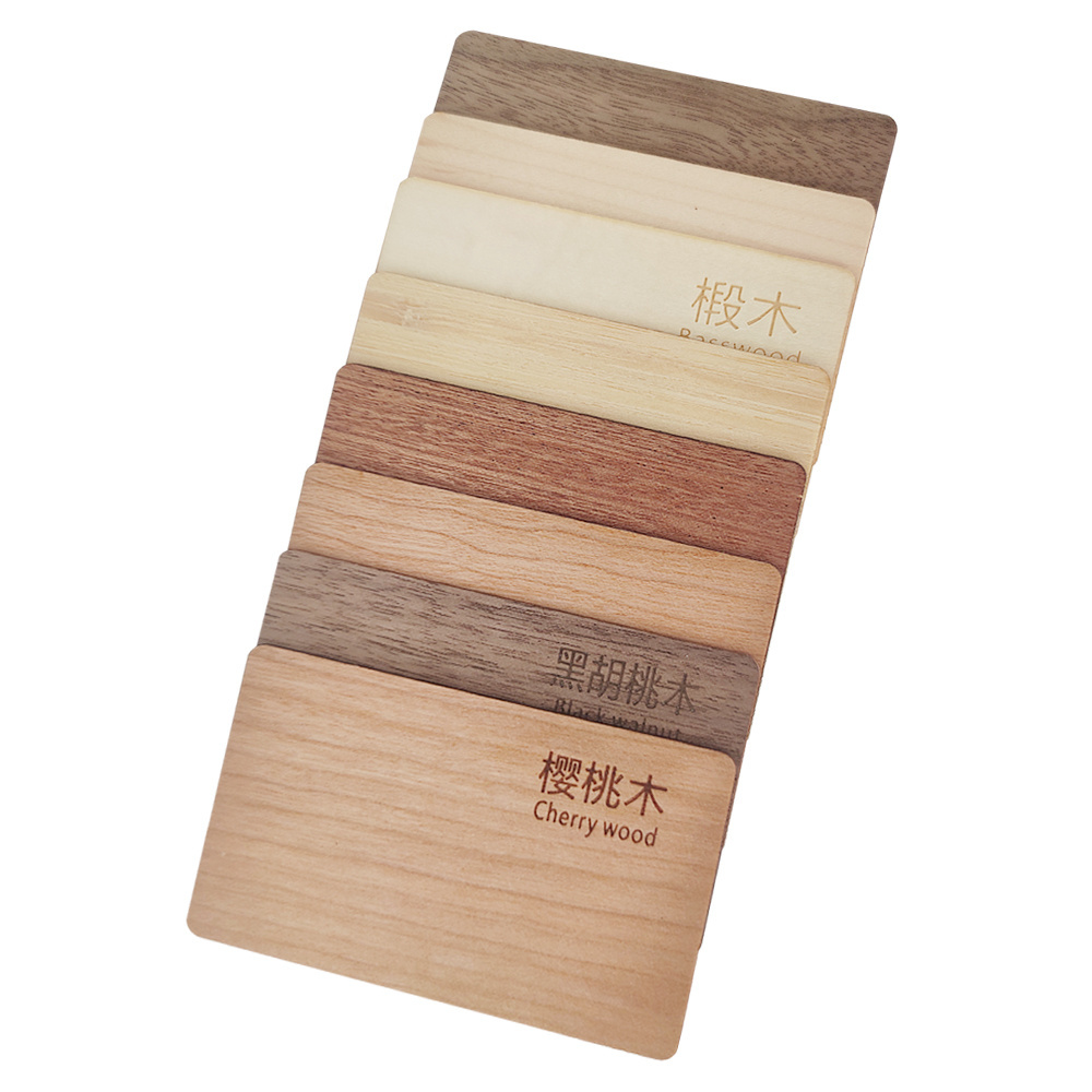 13.56MHz Contactless rfid card Blank wood NFC business cards for Hotel key card/access control/business card