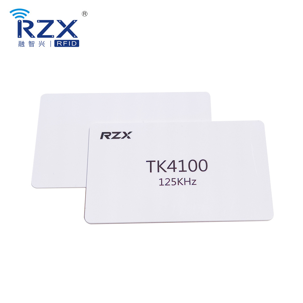 ISO standard CR80 64bit TK4100 PVC blank card 125KHz ID Identifications/Access control