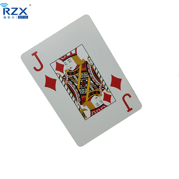 ISO 15693 ICODE SLIX Chip RFID Poker Playing PVC Card for Casino