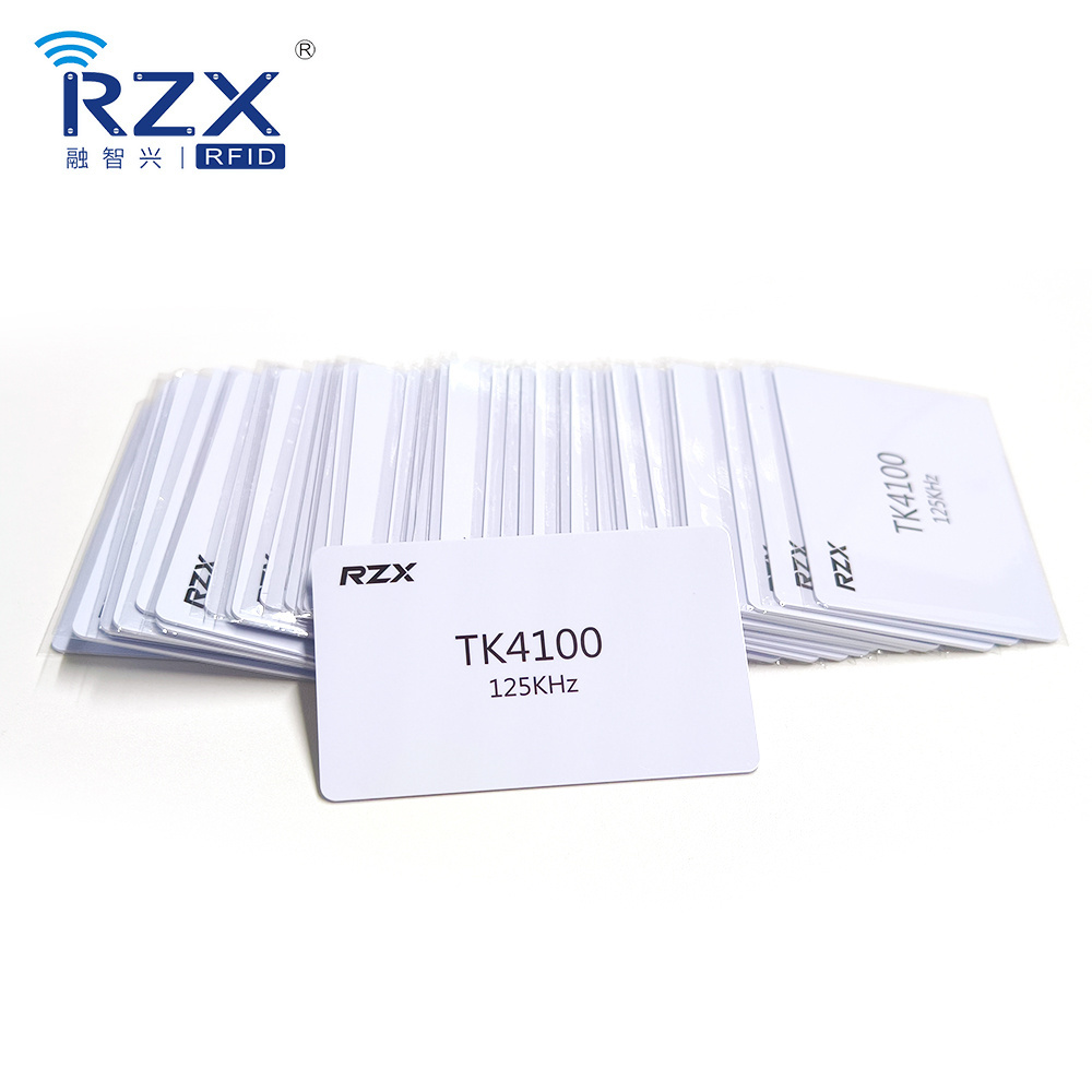 ISO standard CR80 64bit TK4100 PVC blank card 125KHz ID Identifications/Access control