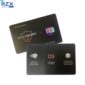 Customized RFID Blocker 13.56MHz Credit Card size CR80 NFC Card Skimmer RFID Blocking Card