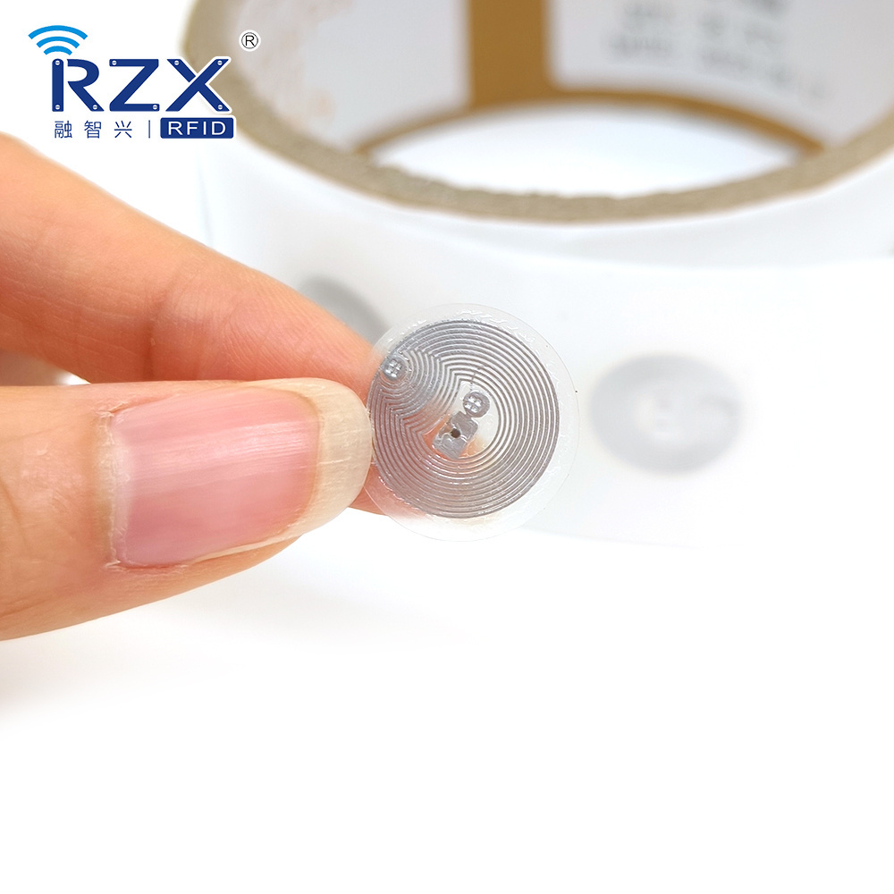 In Stock ISO 14443A and ISO 15693 RFID/NFC Dry Inlay/Wet Inlay/Labels Stickers With Square, Round, Rectangle Shape from RZX