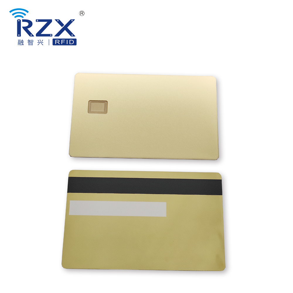 Stainless Steel 0.8mm Metal Card SLE4442 Chip Slot IC Contact Chip Metal blank credit cards