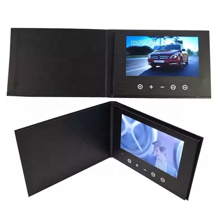 Custom lcd Video Flyer 7 10 Inch HD Screen Business Promotional Gift Card LCD Video Booklet Video Brochure  Advertising Card