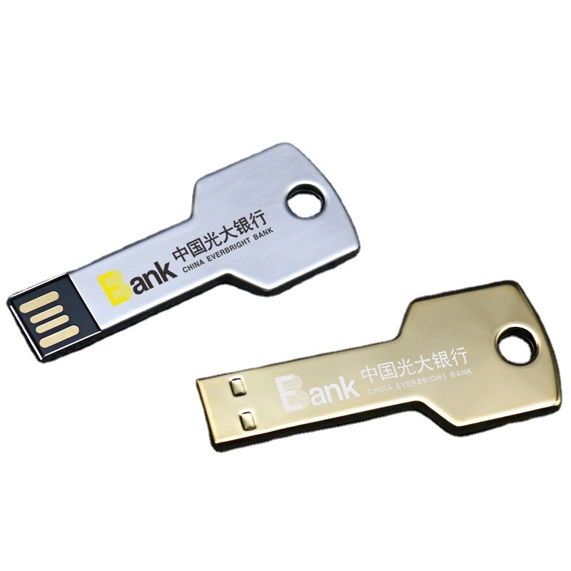 Custom Key Shaped USB Flash Drive 8GB 16GB 32GB 64GB 128GB 3.0 Metal USB Key