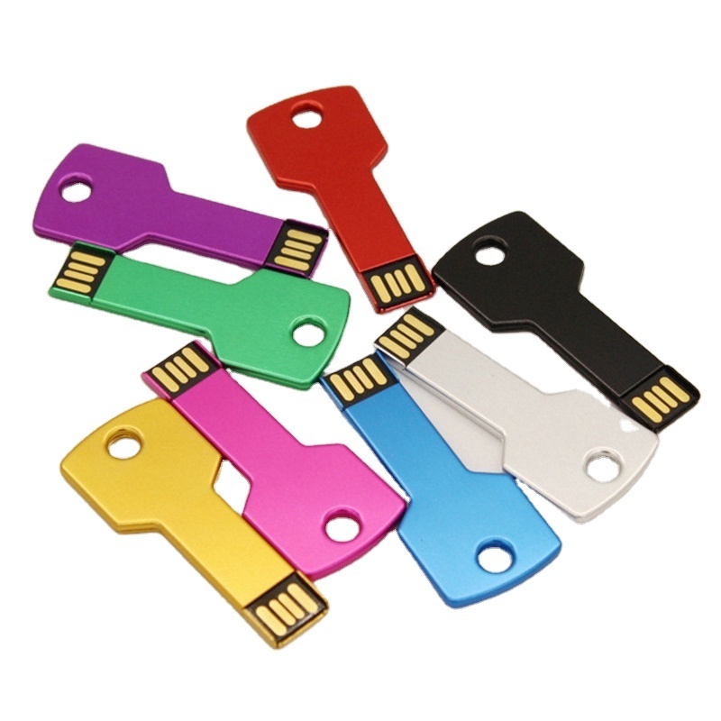 Custom Key Shaped USB Flash Drive 8GB 16GB 32GB 64GB 128GB 3.0 Metal USB Key