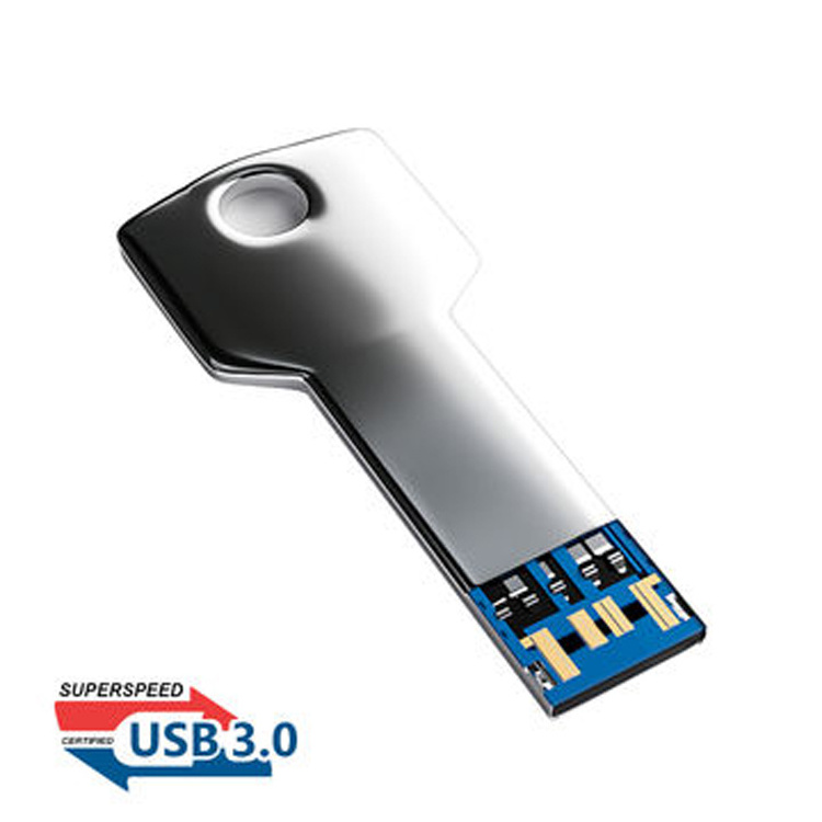 Custom Key Shaped USB Flash Drive 8GB 16GB 32GB 64GB 128GB 3.0 Metal USB Key