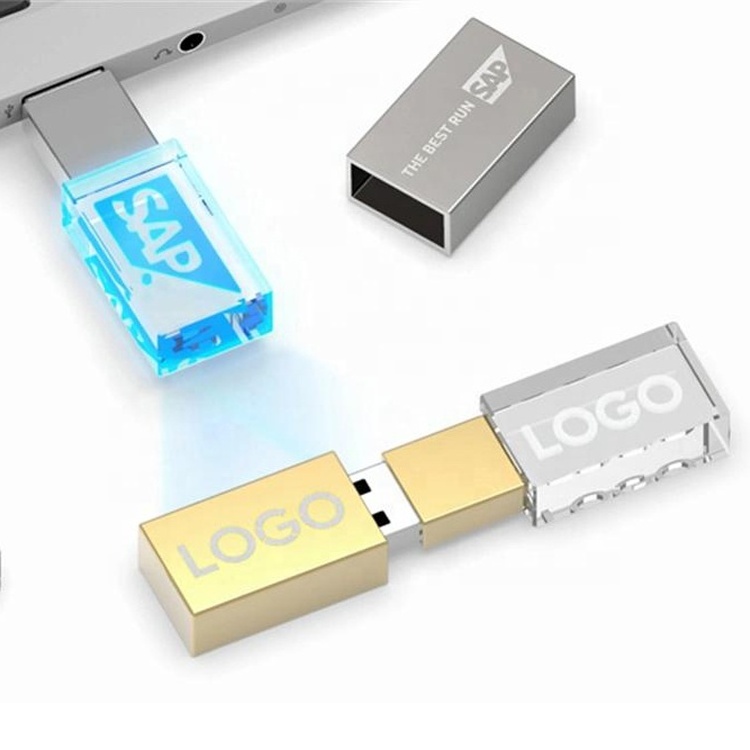 Crystal USB Stick Pen Drive 8GB 16GB 32GB Glass Pendrive 64GB USB Flash Memory 3.0 USB Flash Drive for Gifts