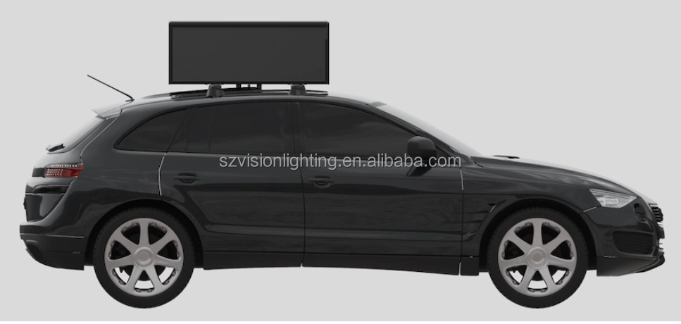 4g wifi Taxi LED Display led screen car advertising Taxi top sign for car advertising