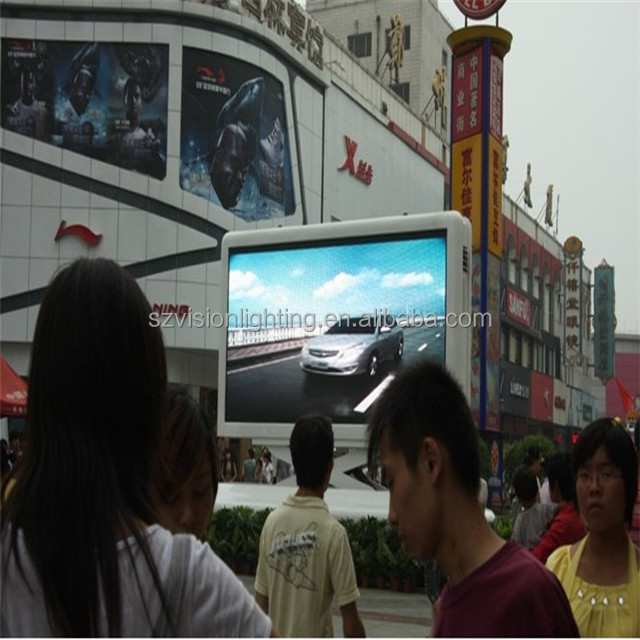 High brightness 3 Faces led truck display screen billboard