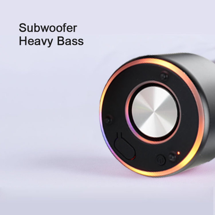 5W Super Bass Portable Speaker Stereo Handsfree 800mAh Waterproof Bluetooth Speaker With RGB LED Speaker