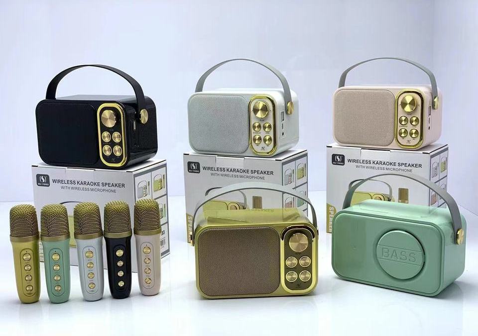 Portable mini home KTV sing music loa karaoke speaker with mic and ...