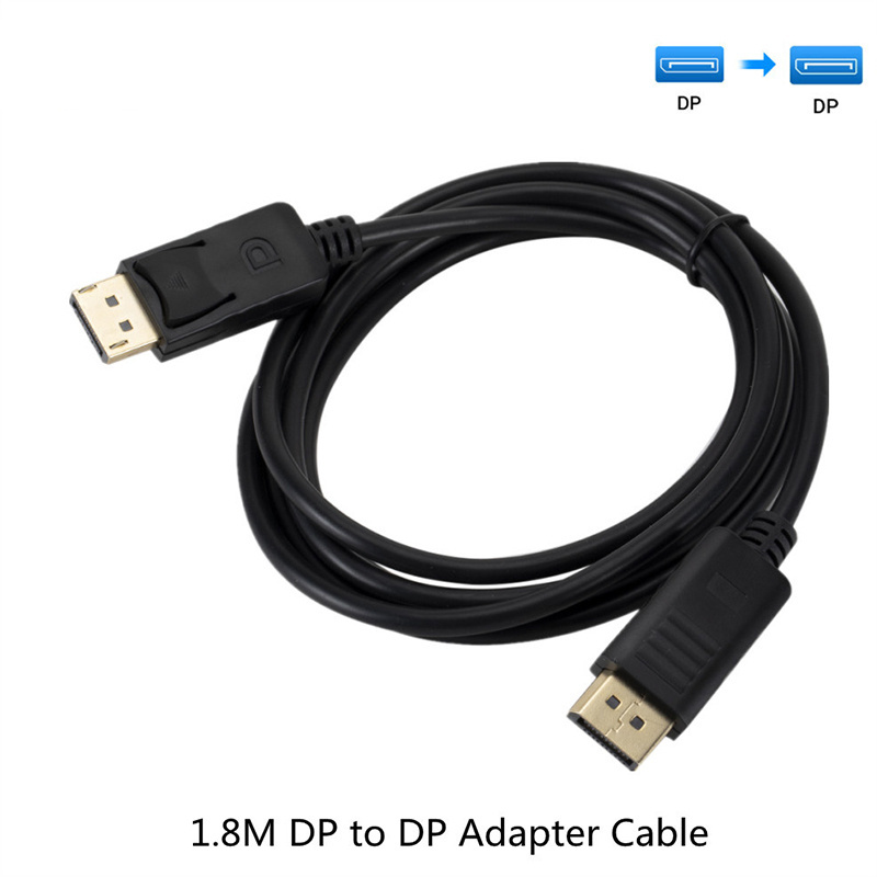 DisplayPort 1.2 Cable 1.8M 1080P HDR Display Port Audio Cable for Video PC Laptop TV Display Port 1.2 DP to DP Cable