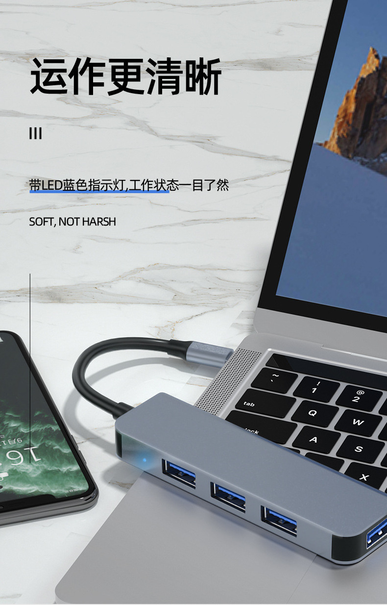 USB 3.0 Hub Type C USB C USB OTG 4 Port Multi Splitter Adapter Laptop  Accessories USB3.0 4 Por HUB For Xiaomi Lenovo Macbook Pro |  BestSuppliers.com