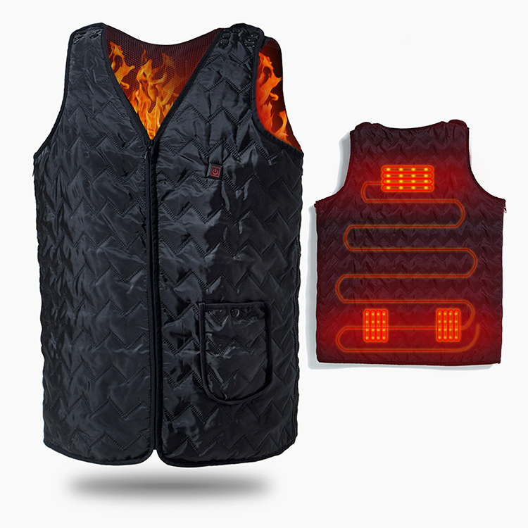 Dropshipping Wearable Heating Technology Vest Unisex Diving Work Winter Proof Heated Vest