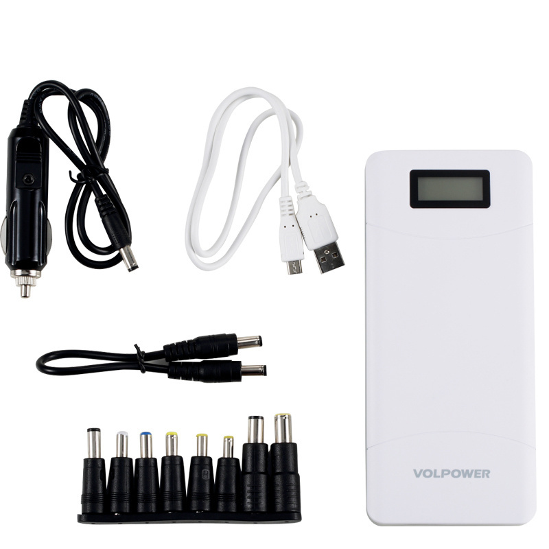 new arrival P65 DC output 65W 5v 6v 9v 12v 16.5v 19v 20v 24v Pass through Power bank for charge and discharge