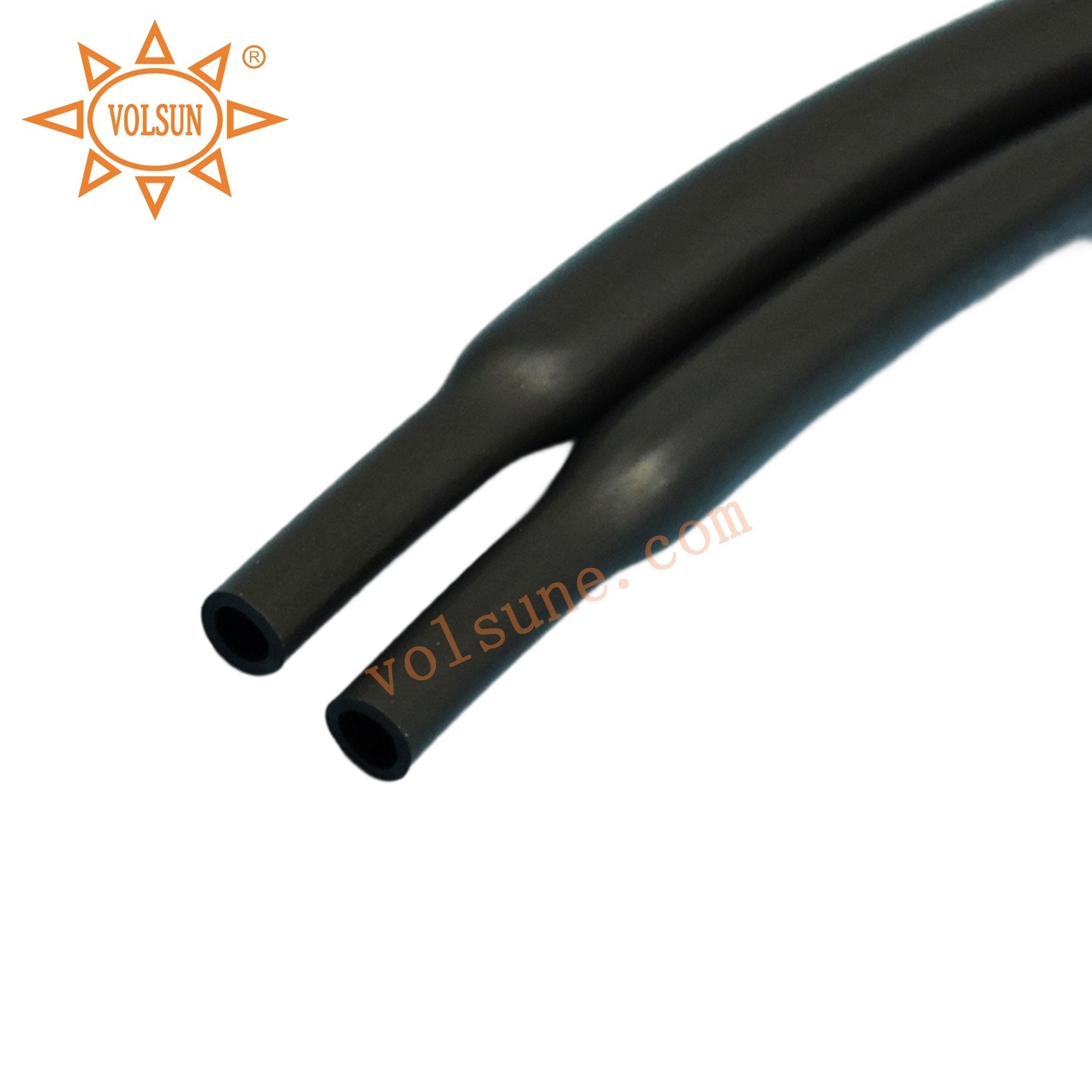 High Temperature Oil Resistant Crosslinked Viton Fluororubber Black Heat Shrink Tubing