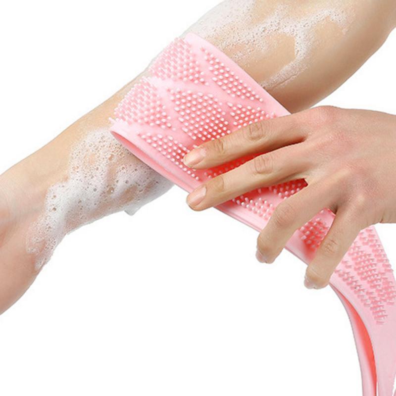 Exfoliator Massage Double Sided Shower Back Sponge Back Washer Body Brush Long Back Silicone Bath Scrubber