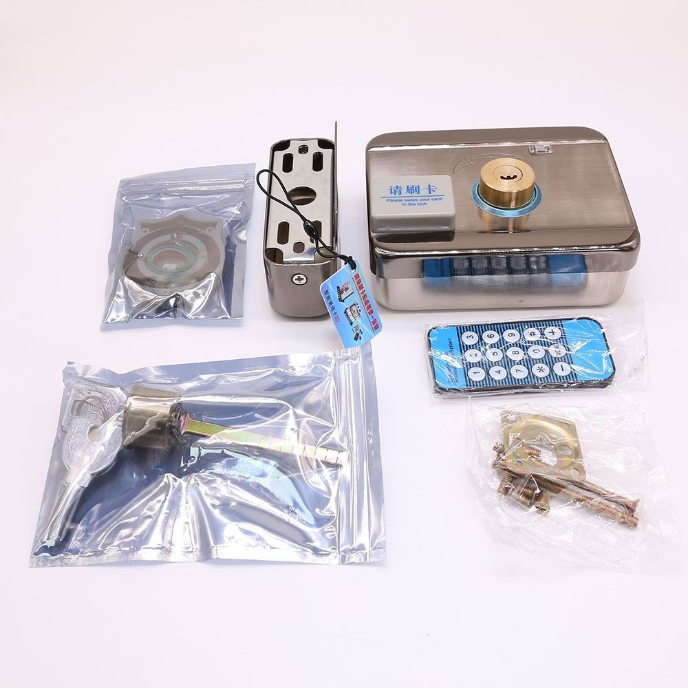 Intelligent Smart Lock Electric Double Cylinder Metal Access Control System Smart Key Card Rim Lock Motor Lock