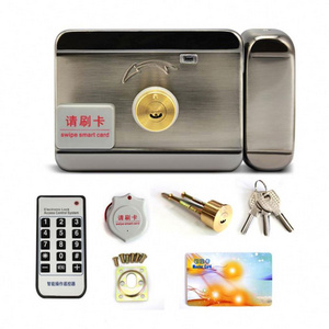 Intelligent Smart Lock Electric Double Cylinder Metal Access Control System Smart Key Card Rim Lock Motor Lock