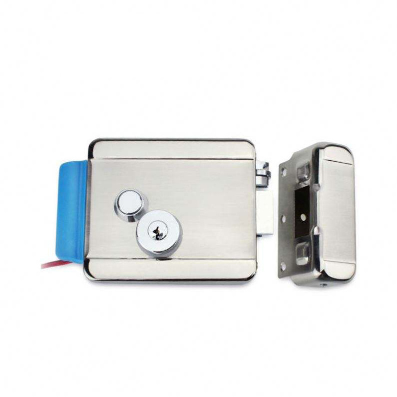 Standard Electric Door Rim Lock With Key Security Smart Magnetic Electronic 12V Metal Electric Gate Lock