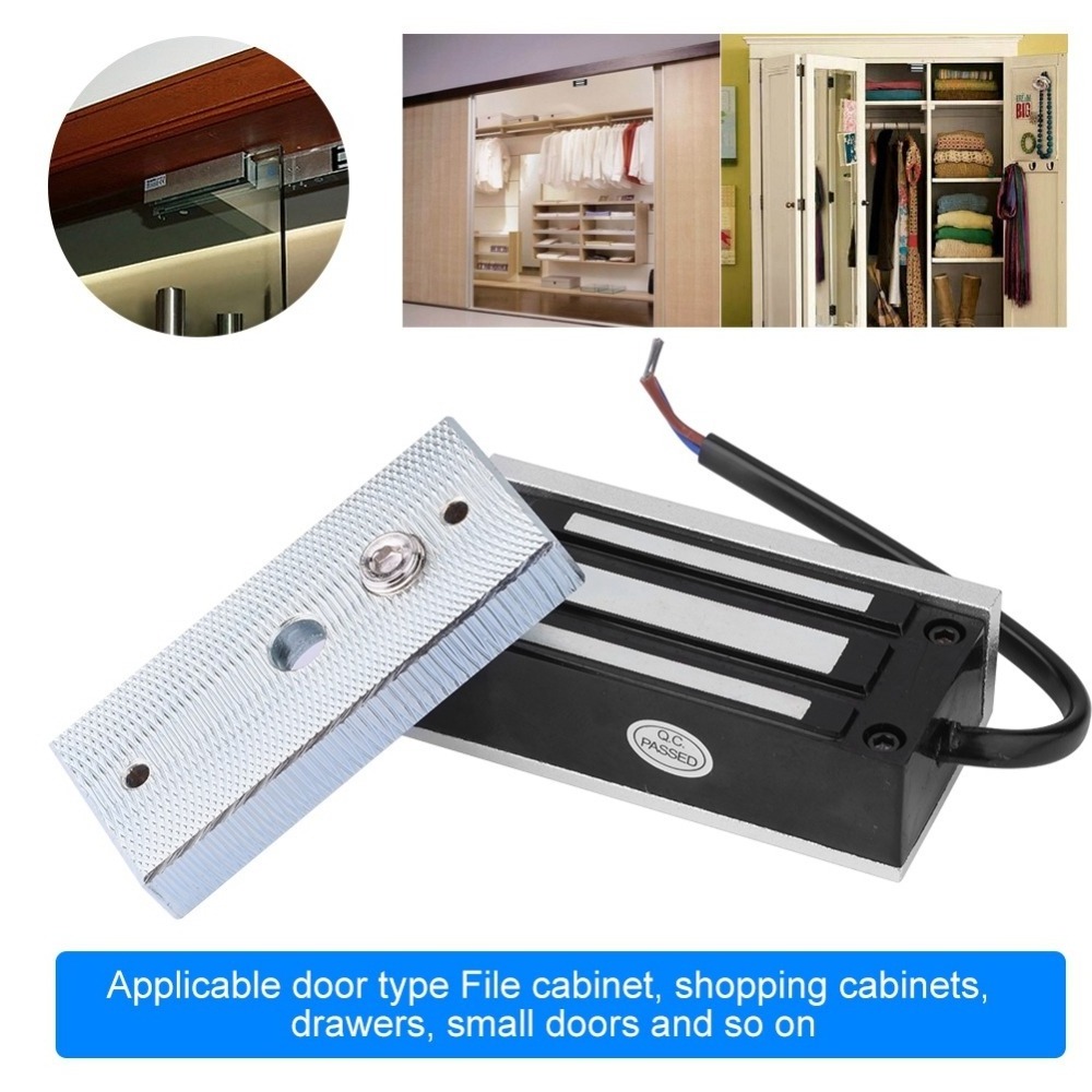 Security 120LBS 60KG Fail Safe NC 12V Cabinet Mini Small Electromagnetic Lock Hardware Em Magnet Door Magnetic Lock