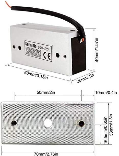 120LBS electric magnetic door lock with remote control kit system