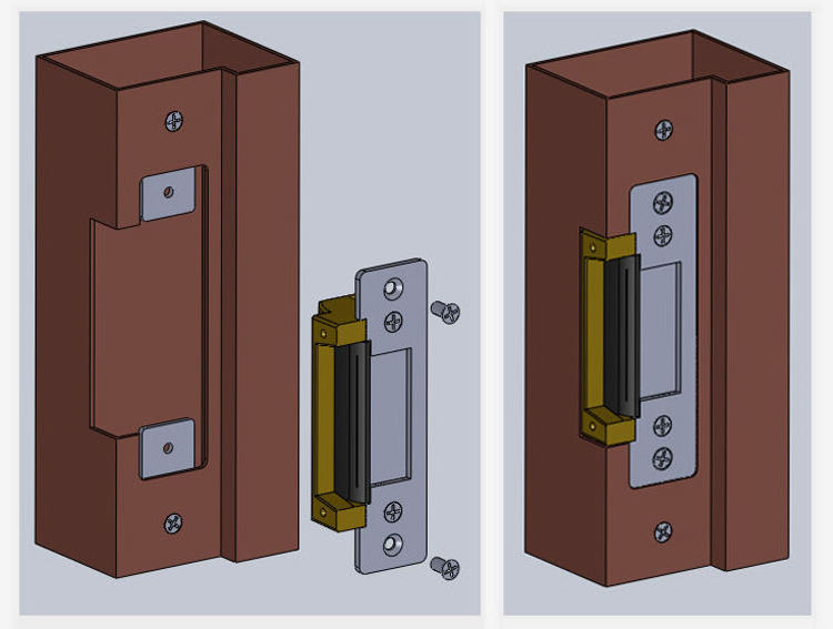 400KG Holding Force Electronic Door Lock  Fail Secure Fail Safe 44mm Lock Tongue 12V Electric Strike lock