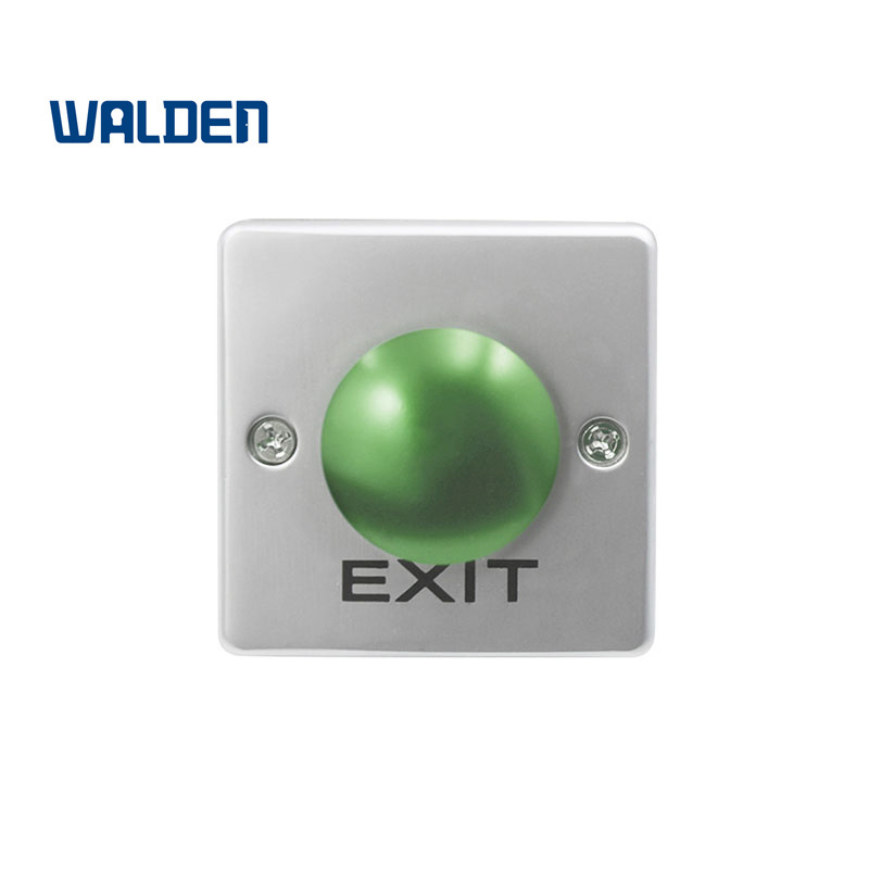 Zinc Alloy Door  Exit Release Button Push NO/COM Switch Panel For Door Access Control System