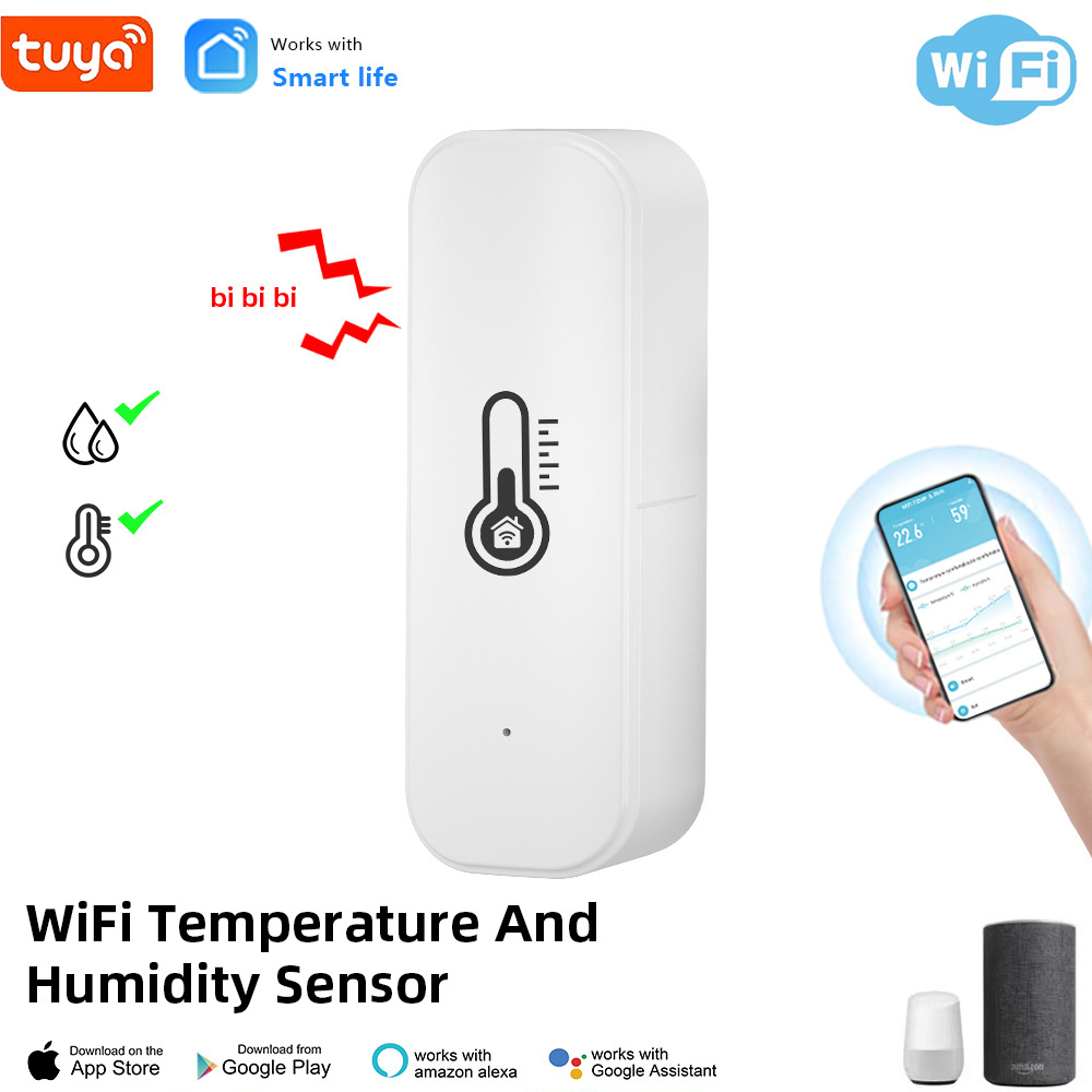 Tuya Wifi Hygrometer et Capteur de Thermometer Application Smart Life Capteur de Temperature et Humidite Meteo