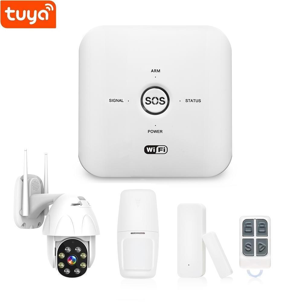 2024 Door Open Alarm Tuya Smart Passive Infrared Sensor 2G/4G GSM+WIFI Alarme System Kit IP Camera (Optional)