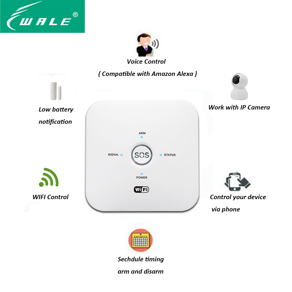 2024 Upgraded Standalone Home Office Shop Security WIFI Alarm System Kit,  RoHs Test CE certificate Alarms