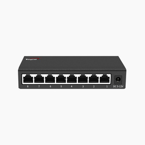 Wanglink Hotsale Unmanaged Hub network switch Hundred trillion 8 Port Ethernet plastic case Switch with Metal Housing