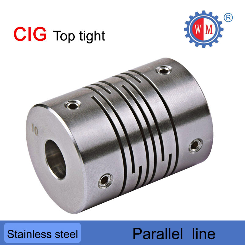 CIG Stainless  Steel Parallel Lines Top Tight Series Flexible Coupling Servo Shaft Coupling