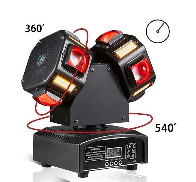 WANRAY Lighting New Coming Dazzling RGBW 8*10w Laser LED Beam Moving Head Infinite Rotation Dj Lights