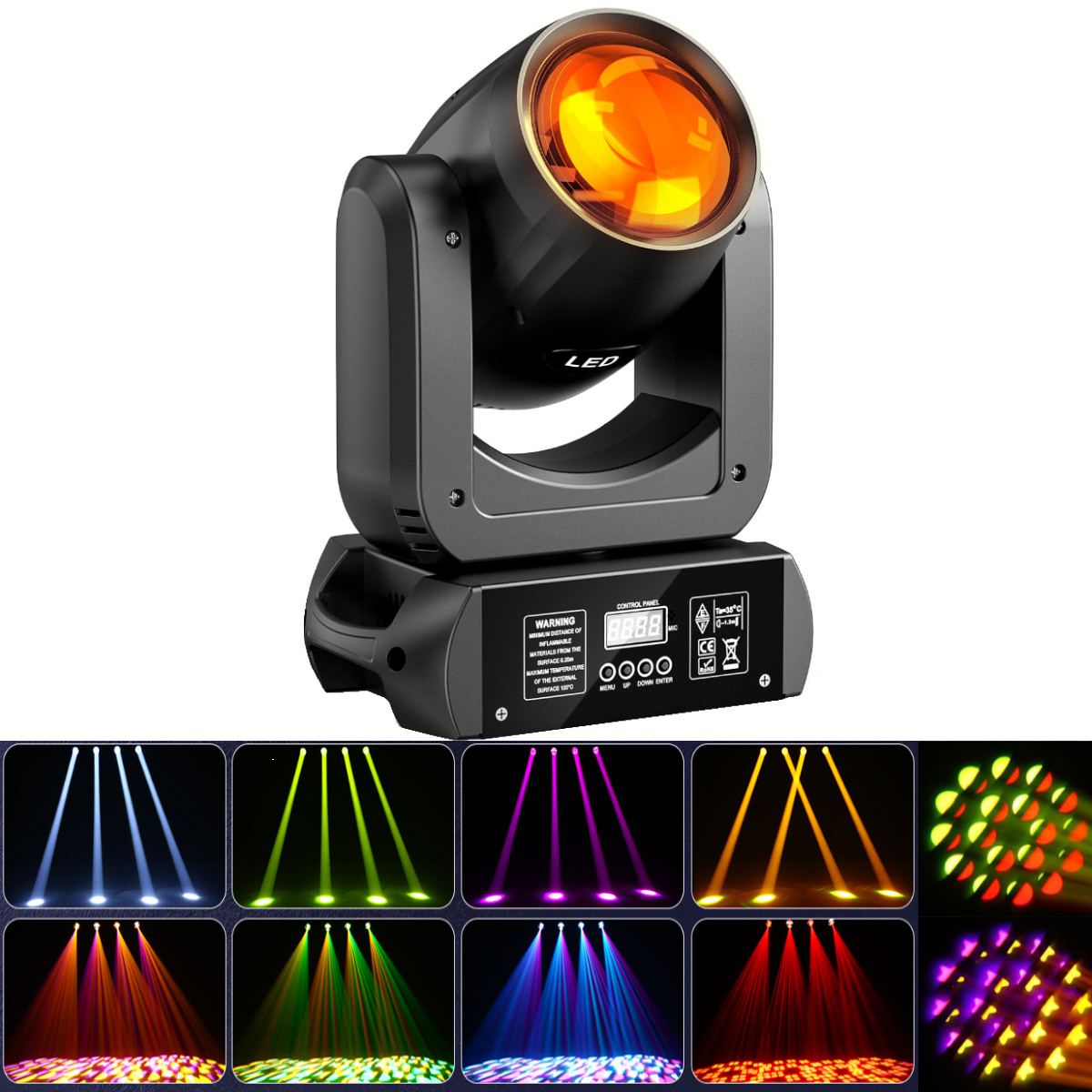 WANRAYW Factory Price 7 Gobo 7 Color Disco Party Lights with 150W LED Moving Head Beam Spot Light