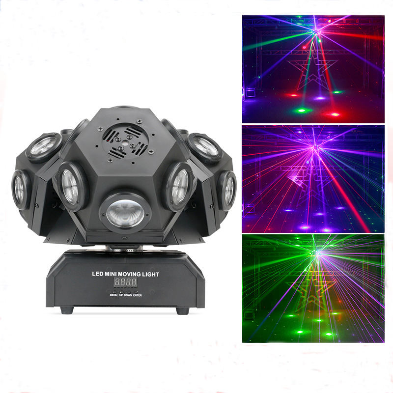 Hot selling 18 Led 3 Heads Beam Moving Head Lights with RGB Laser for DJ Disco Party Stage Lighting