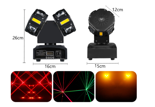 WANRAY Lighting New Coming Dazzling RGBW 8*10w Laser LED Beam Moving Head Infinite Rotation Dj Lights