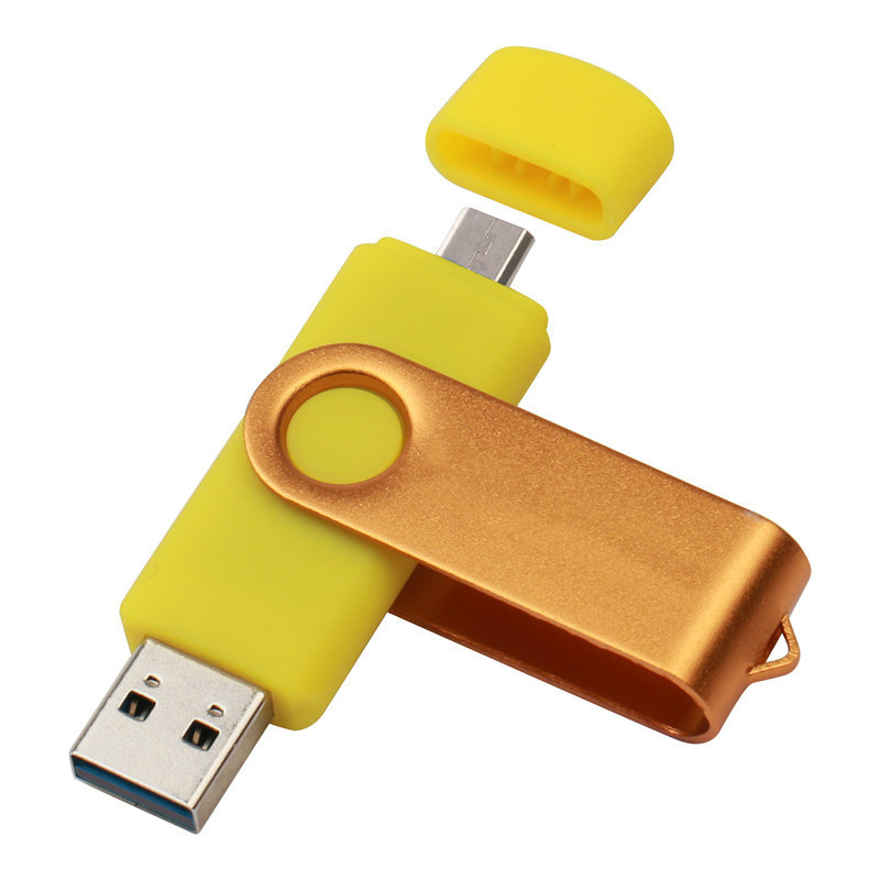 2 In 1 Swivel Usb Flash Drive 32 gb Usb 2.0 3.0 16g 64g 128gb Pendrive Memory Stick